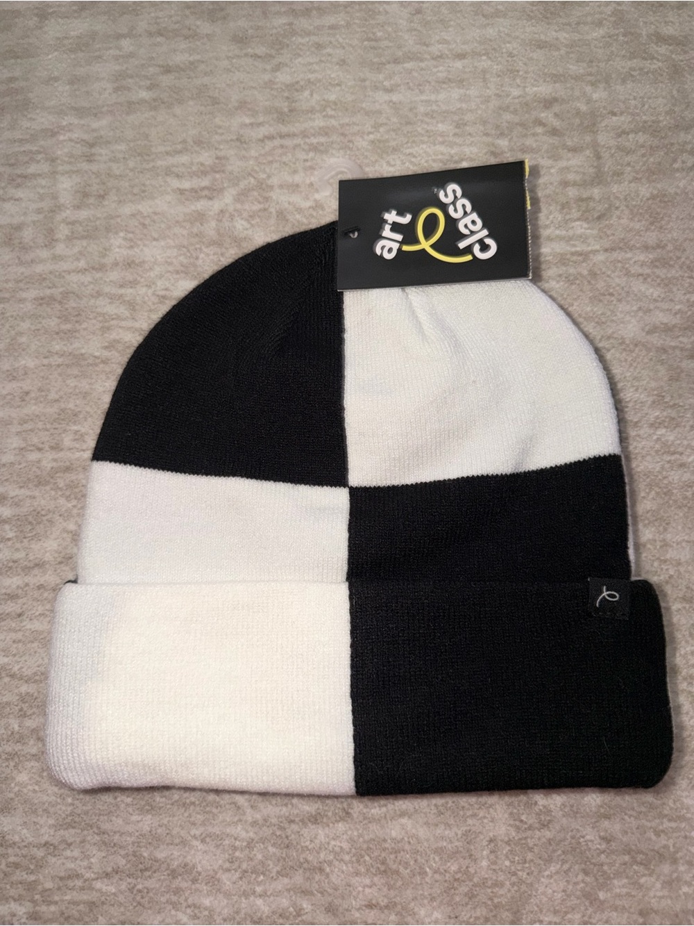 Girl’s Art Class Checkered Beanie NWT